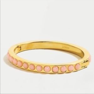 New- AH812 J. Crew Mini Gumdrop Stone Hinge Bracelet, Dusty Begonia Pink